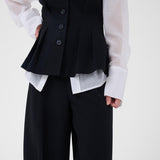 Evelina Barrel Pants long, Black
