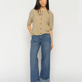 Dara Turn-up Jeans, Mid Blue