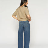 Dara Turn-up Jeans, Mid Blue