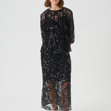 Vivan pusero, Black Sequins on mesh