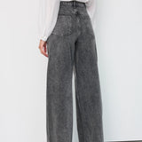 Vicky Stone Wide Jeans, Black