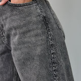 Vicky Stone Wide Jeans, Black