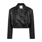 Gitt Crop Blazer, Black