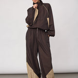 Alora Block Jacket, Dark Brown