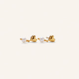 White Adore helmikorvakorut, Gold