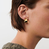 Reflection Hoops, Silver Plated Brass