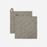 Chef pannulaput 2 kpl, Dark Grey stripe