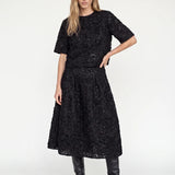 Reya lyhythihainen paljettipaita, Black