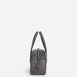 Laci Mini Bowler Bag Suede, Stone Grey