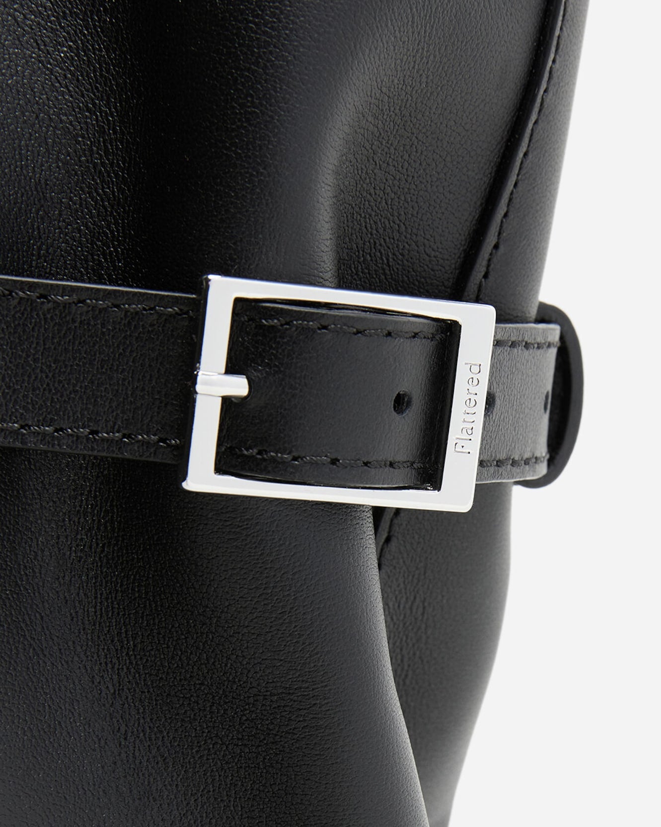 Flattered Leslie tote bag, black leather