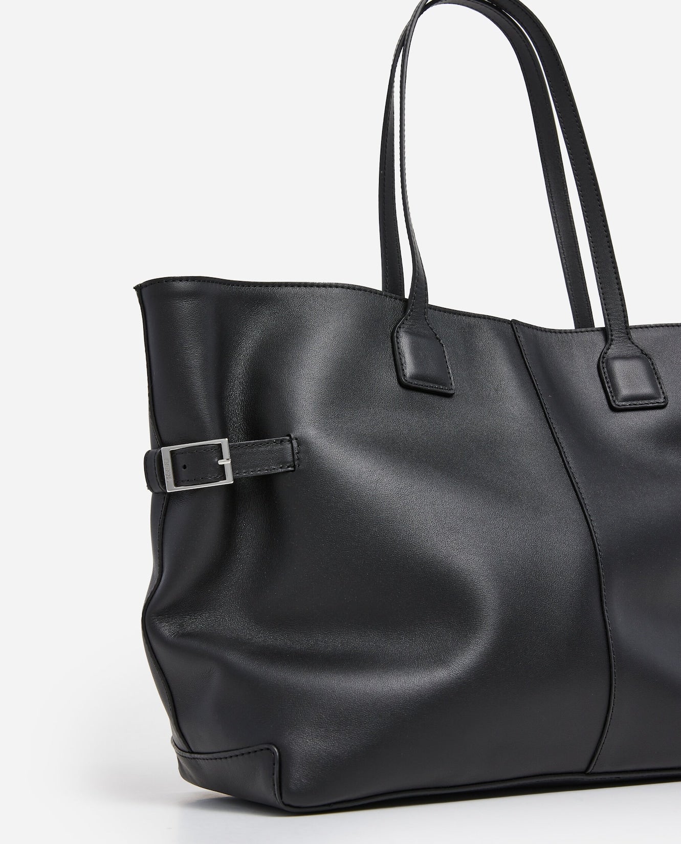 Flattered Leslie tote bag, black leather