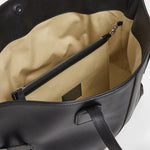 Flattered Leslie tote bag, black leather
