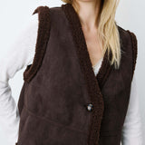 Anya shearlingliivi, Chocolat