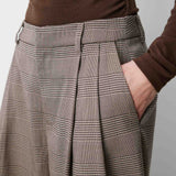 Arnold ruudulliset 7/8 housut, Beige