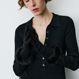 Brixton neulesormikkaat, Black