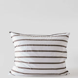 Raidallinen tyynyliina puuvillaa 50x60, Striped Taupe