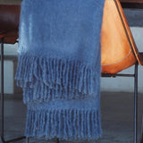 Mohair torkkupeitto, Denim Blue
