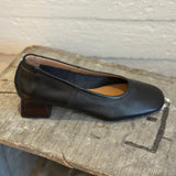 Zac Leather korkoballerinat, Black
