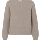Liana neulepusero o-kauluksella, Light Taupe