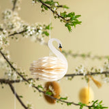 Honeycomb Swans H7/8cm, Black/Off White