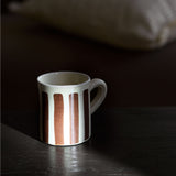 Raidallinen muki Ø7cm, Mocca