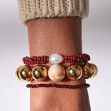 Tan Line Bracelet, Deep Burgundy