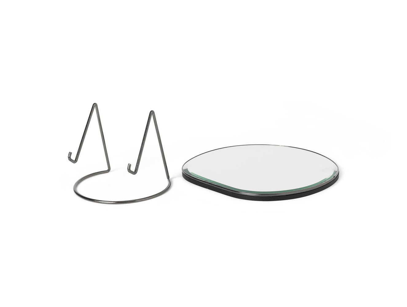 Ferm Living - Pond pöytäpeili, dark chrome
