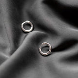 Korvakorut, rengas plain Silver