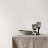 Pellavainen pöytäliina 145x330 cm, Hazelnut Stripe