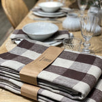 Olsson & Jensen - Johanna pöytäliina 150x300, brown/natural