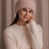 Paksu pipo kid mohair sekoitteesta, Light Rose