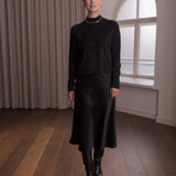 Midi satiinihame, Black
