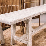 Pitkä penkki PURE #661, Off White