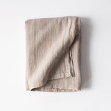 Pellavainen pöytäliina 145x330 cm, Hazelnut Stripe
