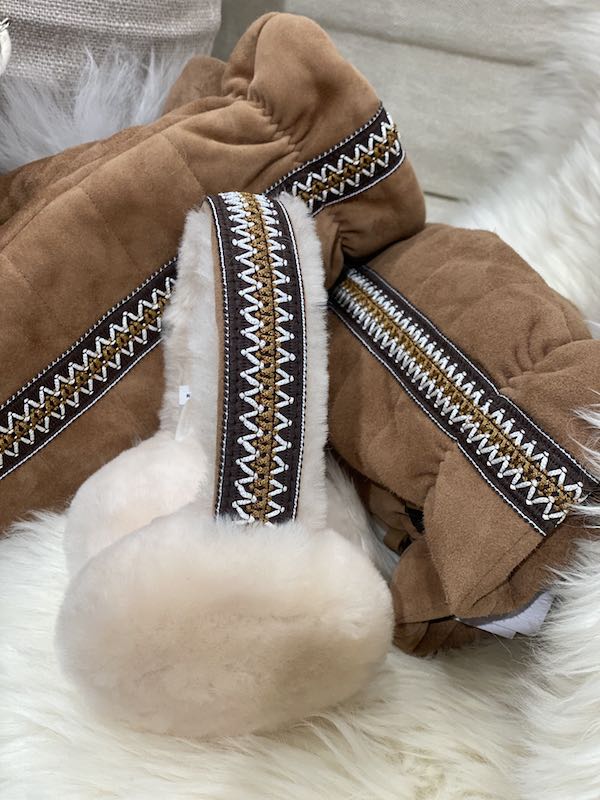 UGG - korvaläpät, kastanja, tasman käsineet, kastanja